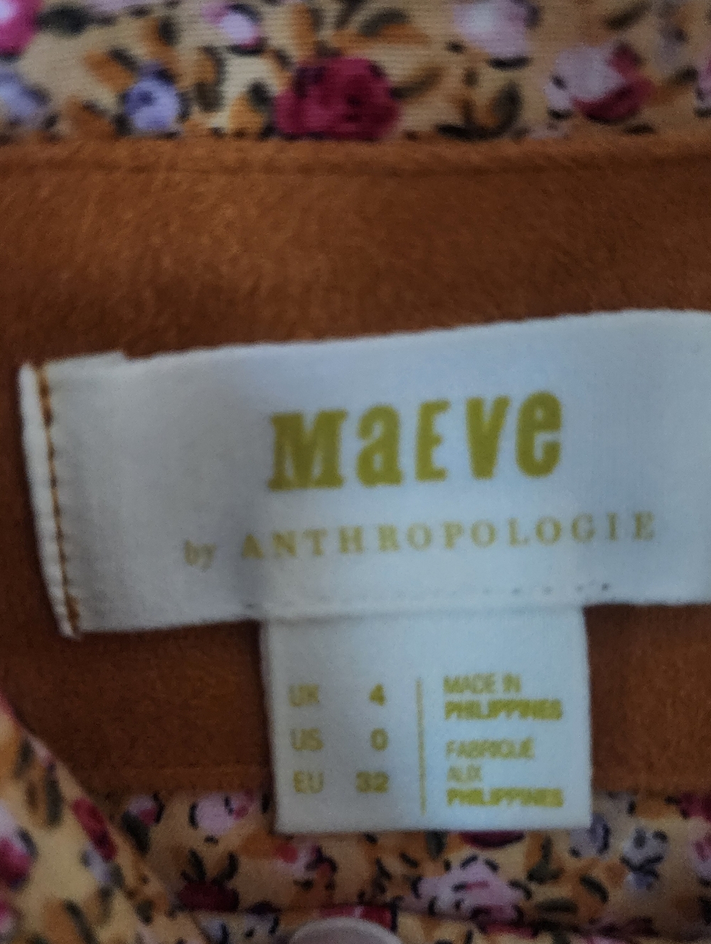 Anthropologie Maeve Orange Flounced Faux Suede Midi Skirt High-low .New no Tag. - Picture 5 of 8